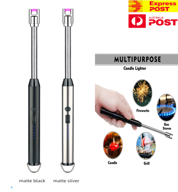Multipurpose Portable Rechargeable Electric Lighter for Everyday Home and Kitchen Outdoor Use