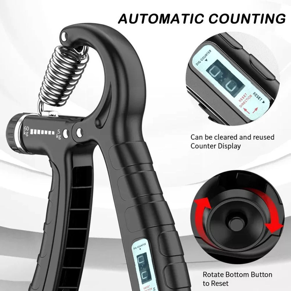 Adjustable Hand Gripper with Built-in Counter – Grip Strength Trainer for Forearm, Wrist & Finger Exercise (Random Color)